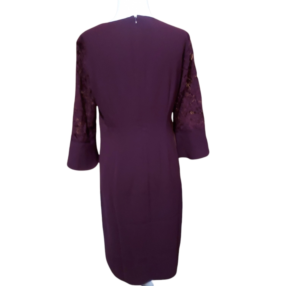Talbots Women's Midi Dress in Deep Purple - Picture 4 of 4